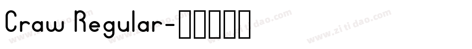 Craw Regular字体转换